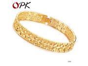 OPK JEWELRY delicate sculpture band 18K Gold plated Bracelet Bangle retro style wide wristband infinity bracelet hot 161
