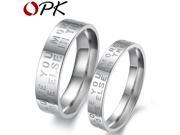 Anniversary Rings For Engagement Couples Men Women Silver Color Stainless steel Ring 2015 Fashion Jewelry Wholesale 285