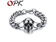 OPK Classical Skeleton Man Bracelet Fashion 316L Stainless Steel Chain Link Bracelets Never Fade Men Jewelry Link Chain GS798