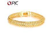 OPK Bracelets Bangles 2016 Design Women Wedding Bracelet 18K Real Gold Plate Women Bracelet Fashion Jewelry KS424