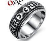 OPK Vintage Design Stainless Steel Man Band Ring Fashion Black Punk Rock Party Men Jewelry For Personalized Man Wholesale 441