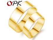 OPK Stainless Steel Couple Ring Fashion Trendy Gold Plated Women Men Wedding Jewelry Lover Charm Accessories 1 PCS Price GJ333J