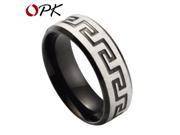 OPK JEWELRY Christmas Sale! Wholesale price stainless steel Black Cool Men Ring fashion personality simple ring 255