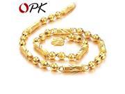 OPK JEWELLERY 18K Gold plated Necklace Chian HIGH QUALITY beautiful Gift For cool men 436
