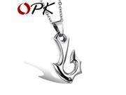 OPK Fashion Anchor Pendant Necklaces Classical Full Stainless Steel Crystal Men Jewelry Personality Gift 944