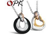 OPK 316L Stainless Steel Heart Pendant Chain Necklace Couple Gift Jewelry For Women Men Lovers Wholesale 606