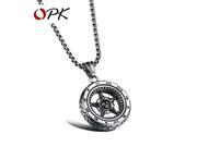 OPK Personality Wheel Pendant Necklace For Man Punk Style Stainless Steel Men s Jewelry Necklaces Valentines Day Gift GX1021