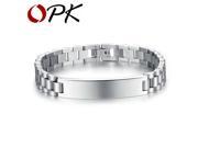 OPK Brand Personality Men Link Chain Bracelet Fashion Casual Sporty Stainless Steel 21CM Long Jewelry Bangle GS742