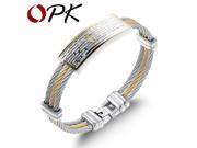 OPK Three Layer Man Bangles Classical Stainless Steel Cross Men Jewelry Personality Religious Bracelets GH759