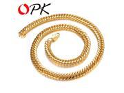 OPK Classical 18K Gold Plated Man Chains Necklaces Personality EU Style Chunky Link Chain Men Jewelry DM627