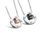 OPK Romantic Lovers LOVE Pendant Necklaces Fashion 316L Stainless Steel AAA CZ Diamond Women Men Jewelry GX948