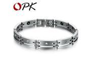 OPK JEWELRY Mens Magnet Bracelets 316L Stainless Steel Bangles 2016 Healthy Balance Energy Magnetic Bracelet Jewelry GS3400
