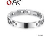 OPK JEWELRY BRACELET CHAINS carbon fiber balance bracelets for men 316L taniless steel arrivel 3135