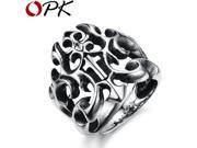 OPK JEWELRY Exaggerated Men s Hot Titanium Steel Finger Ring Hollow Brand Design Men Jewelry 407