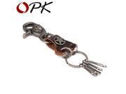Classical Copper Alloy Key Chains Fashion Skeleton Five Ponited Star Key Rings Cool Men Jewelry Accessories KK007