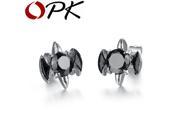 OPK Jewelry Classical Rock Punk Party Jewelry Vintage Cross Stainless Steel AAA Cubic Zirconia Stud Earring For Women Men 278