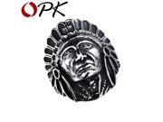 OPK Personality Indian Chief Design Man Rings Punk Style 316L Stainless Steel Men Jewelry Cool Accessories GJ484
