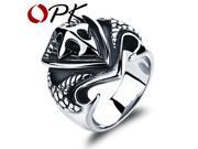OPK Gothic Man Rings Punk Style Stainless Steel Personality Men Jewelry Finger Bands Fashion Cross Design GJ464