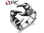OPK JEWELRY Hot Selling Men s Titanium Steel Punk Claws Ring Casual Trendy Masculinos Accessories not fade 403