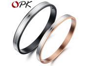 OPK JEWELRY Box! 2014 Fashion Men and Women s Stainless Steel Lovers Bracelet Bangle Smooth Texture NO fade 704