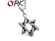 OPK Brand Star Design Men Pendant Necklace Fashion Vintage Stainless Steel Jewelry Chain Low Price GX939