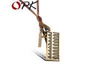 OPK Abacus Pendant Necklaces Fashion Leather Link Chain with Copper Alloy Abacus Men s Vintage Jewelry Necklace PX001