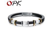 OPK JEWELRY Discount Sale! Top Grade Genuine Silicone Bracelet Bangle Attractive Men Jewelry Factory Price 840