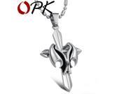 OPK JEWELRY wholesale cool men stainless steel cross pendant necklace 2016 brand 569