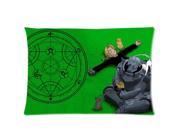 Fullmetal Alchemist Edward Alphonse Pillowcases Custom Pillow Case Cushion Cover 20 X 26 Inch Two Sides