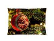 Christmas Teddy Bear Bauble Pillowcases Custom Pillow Case Cushion Cover 20 X 26 Inch Two Sides Christmas Teddy Bear Bauble Pillowcases Custom Pillow Case Cushion Cover 20 X 26 Inch Two Sides
