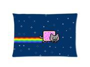 Nyan Cat Pillowcases Custom Pillow Case Cushion Cover 20 X 30 Inch Two Sides