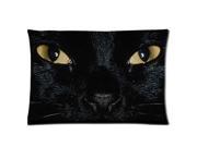 Black Cat Eyes Pillowcases Custom Pillow Case Cushion Cover 20 X 26 Inch Two Sides