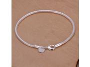 silver plated bracelets for men women unisex Jewelry 3M Snake Chain rope bracelet couple jewelry