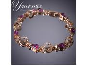 YMENGZ Heart Shaped Bracelets Gold Plated Austrian Crystal Bracelet Bangle For Women Brand Jewelry Wholesale