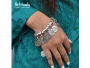 Artilady boho coin bracelet antic silver charm bracelet bohemian statement women jewelry