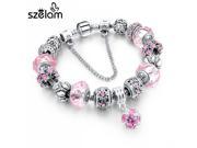 Szelam DIY Crystal Beads Bracelets Bangles Snake Chain Charm Bracelets For Women Jewellery Pulsera SBR150271