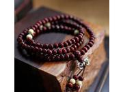 Bracelets Natural 6mm Rosewood Beads 108 Buddha Bracelets Men Women Long Bangle Religion Gift Tibet Jewelry