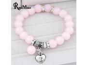 Pulseras Mujer Masculina Glass Beads Bracelets Bangles for Women Men Jewelry Silver Plated arm Pulseira Femme Bijoux