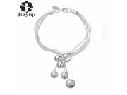 Top Quality Silver Plated Charm Bracelets Small Beads Pendant Bracelets for Women Best Fine Jewelry