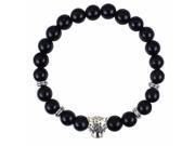 Black Onxy Tiger Buddha Lion Leopard Style Energy Yoga Strand Beaded Bracelet Bangle For Men Women Jewelry Accessories