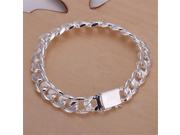 silver bracelets list high quality WOMEN MEN noble solid jewelry gifts Mens 10MM square nice jewelry Bracelets