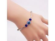 all match Evil Eye colorful crystal beads silver color chain charm Bracelets women