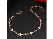 ns32 Good sales cheap gold plated romantic womens bracelets anklets Austrian crystal