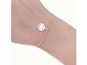 8SEASONS Copper Bracelets Silver Plated Emoji Smile Woman Jewelry 16.5cm 6 4 8 long 1 Piece