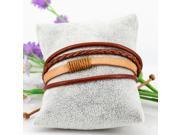 Leather Multilayer Bracelet Men Jewelry Punk Vintage Bracelets Vintage Pulseira For Men Women 2 NP229