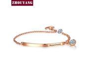 Top Quality ZYH195 OL Style CZ Rose Gold Plated Bracelet Jewelry Austrian Crystal Wholesale