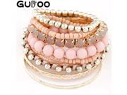 9 set Designer Bohemian Candy Color Multilayer Beads Bracelet Bangles jewelry for women gift pulseras mujer wrist band