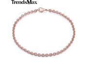 Trendsmax Trendy 3mm CUT Rolo Round Link Womens Chain Ladies Girls Friendship Chain Rose Gold Filled Bracelet GB395