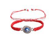 black red black string circle crystal blue evil eye charm handmade cheap bracelet