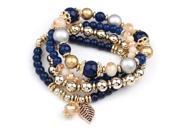 4 set Brand Designer Multilayer Crystal Beads Leaves Tassel Bracelets Bangles Pulseras Mujer Jewelry for Women Gift